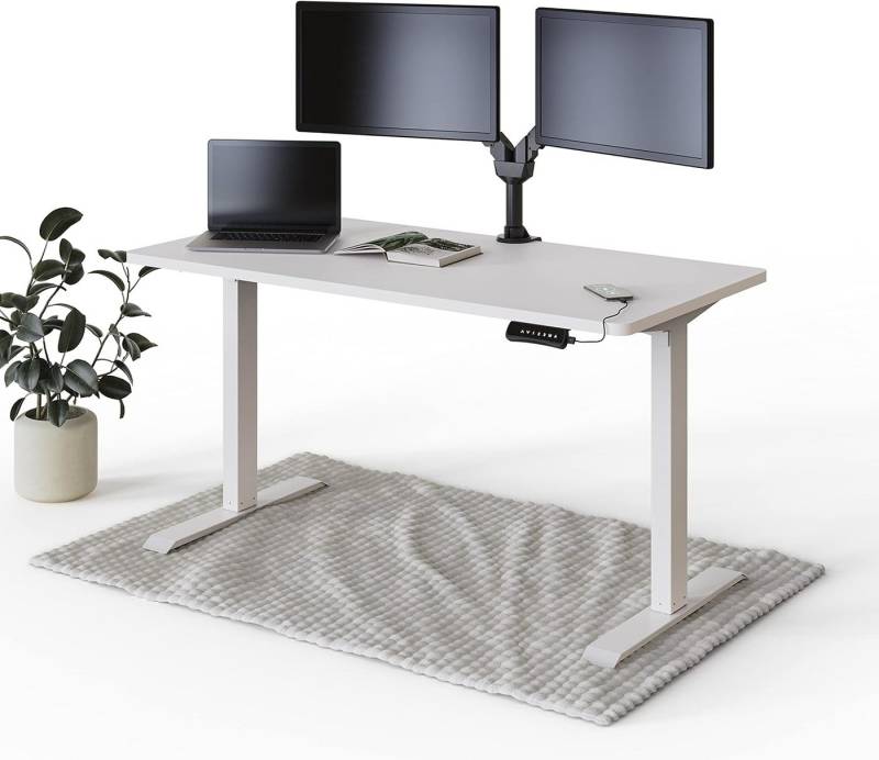 DESKSPACE Schreibtisch Elektrisch höhenverstellbarer Schreibtisch – mit Platte & Memory von DESKSPACE