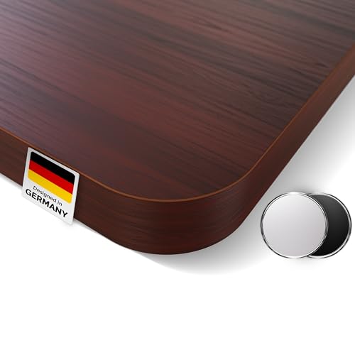 DESKSPACE Tischplatte - 2,5 cm Extra-Dicke Mahagoni Schreibtischplatte 200x80 cm, Ideale Holzplatte für den Höhenverstellbaren Schreibtisch, Esstisch und Mehr, Langlebige Arbeitsplatte von DESKSPACE