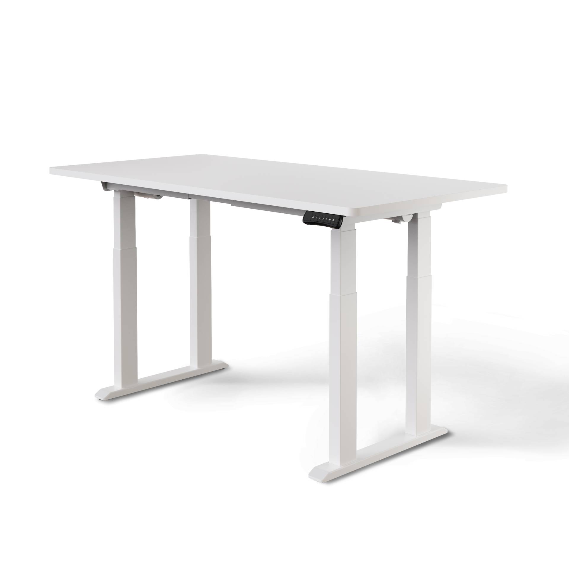 Höhenverstellbarer Schreibtisch | Titan | Weiß / Weißes / 160 x 80 cm Höhenverstellbarer Schreibtisch | Titan | Weiß / Weißes / 160 x 80 cm von DESKSPACE