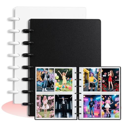 2 Pack Kpop Photocard Binder Set (Black + White) | 20 Pages & 80 Double-Sided Pockets per Set | Holds 2x3 Inch Cards, Display 320 Photos | DIY Kpop Collector Album von DESSY&BILI