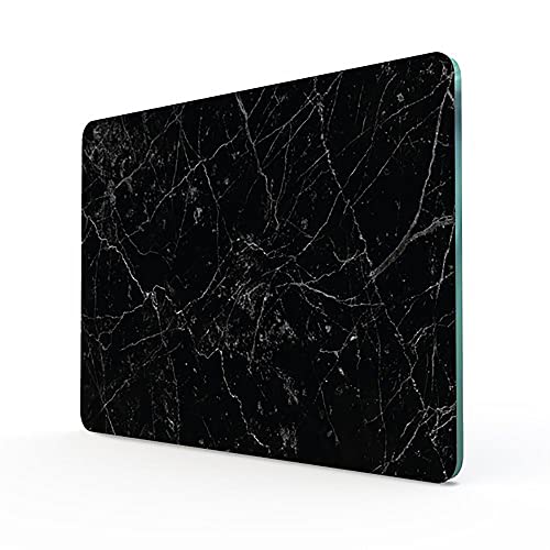 DESTALYA Chopping Board Tempered Glass | Heat Tolerant, Shatter Resistant Cutting Board | Decorative Tray for Kitchen (Black L) von DESTALYA