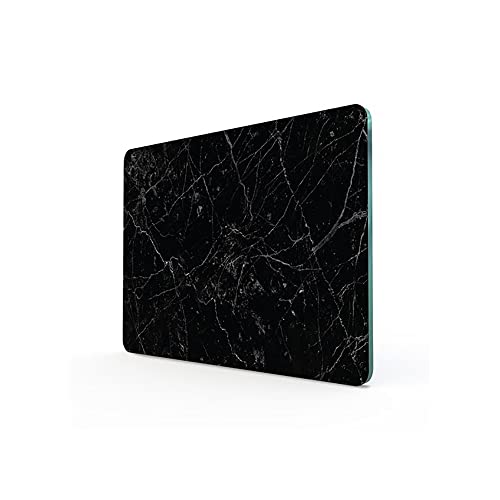 DESTALYA Cutting Board Tempered Glass - 20 x 30 cm Counter with Black Marble Pattern - Heat Tolerant Shatter Resistant Chopping Board - Decorative Tray for Kitchen (Black S) von DESTALYA