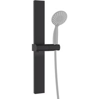 Detbom - Duschstange Ohne Bohren Brausestange mit Kleber Metall Duschstangen mit Duschkopfhalterung Höhen und Winkelverstellbarer 120° Klebe- oder von DETBOM