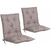 2er Set Stuhlauflage Auflage Cozy Hochlehner Stuhlauflage Sitzauflage Sitzkissen Gartenstuhl creme meliert - Detex von DETEX