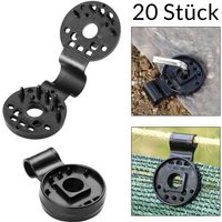 Detex - Befestigungsclips für Balkonsichtschutz Windschutz Gartennetze Zaunblende Sichtschutz von DETEX