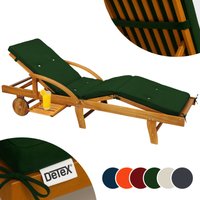 Detex Liegenauflage wasserabweisend 4 Segmente Auflagen Polster Kissen Liege Sonnenliege Gartenliege grün von DETEX