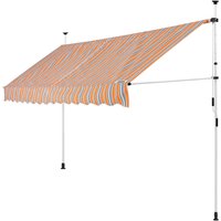 Markise Balkonmarkise Klemmmarkise 150 - 400cm breit Höhenverstellbar Sonnenmarkise uv- und witterungsbeständig Wasserabweisend Balkon Garten von DETEX