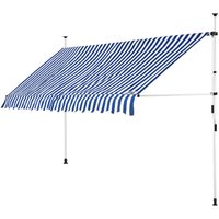 Detex Markise Balkonmarkise Klemmmarkise 150 - 400cm breit Höhenverstellbar Sonnenmarkise UV- und witterungsbeständig Wasserabweisend Balkon Garten von DETEX