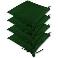 Sitzkissen Stuhl 4er Set Wasserabweisend 45x40cm Befestigungsriemen Waschbar Reißfest Stuhlkissen Sitzauflage Sitzpolster Gartenstuhl Farbauswahl von DETEX