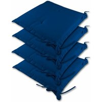 4er Set Stuhlauflage Auflage Sydney Stuhlauflage Sitzauflage Sitzkissen Gartenstuhl blau - Detex von DETEX