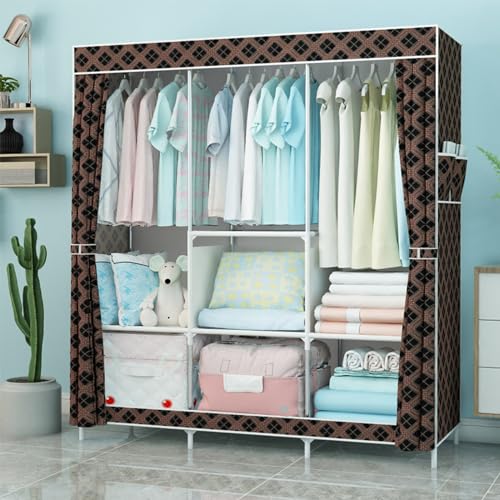 DETMOL Faltschrank 130x165x45 cm,Mit Reißverschluss Stoffschrank Kleiderschrank Mit Kleiderstange,Fächern Und Seitentasche,Für Schlafzimmer,Ankleidezimmer DETMOL Faltschrank 130x165x45 cm,Mit Reißverschluss Stoffschrank Kleiderschrank Mit Kleiderstange,Fächern Und Seitentasche,Für Schlafzimmer,Ankleidezimmer von DETMOL