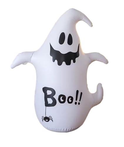 DETPWVWB Aufblasbarer Pumpkin Ghost – Halloween-Dekoration, Dekoration für das Haus, Bühnenarrangements und Ornamente (weiß) von DETPWVWB