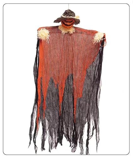 DETPWVWB Halloween-Kürbis-Scheuche, 1,8 m, elektrisch, zum Aufhängen, für eine gruselige Atmosphäre DETPWVWB Halloween-Kürbis-Scheuche, 1,8 m, elektrisch, zum Aufhängen, für eine gruselige Atmosphäre von DETPWVWB