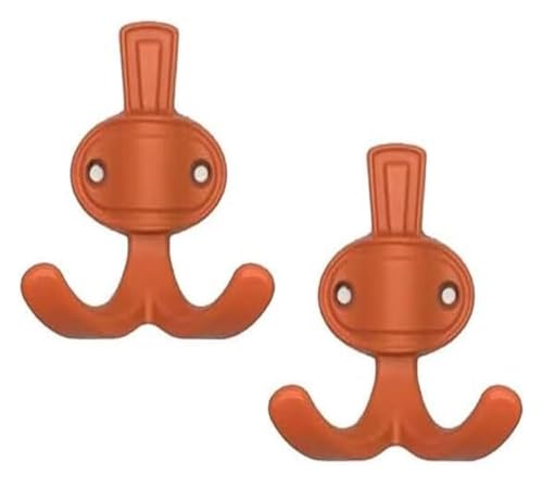 DETPWVWB Wandmontierter Kleiderhaken, Aufhängehaken, Charmante Metallhaken for Aufhängen von Handtüchern, Rucksäcken und Schlüsseln, Wandmontage, 3er-Set(Orange) von DETPWVWB