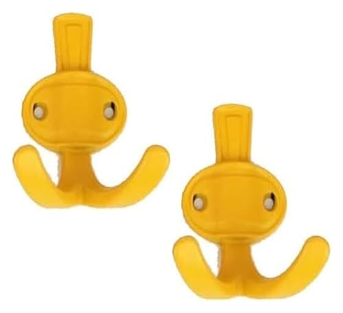 DETPWVWB Wandmontierter Kleiderhaken, Aufhängehaken, Charmante Metallhaken for Aufhängen von Handtüchern, Rucksäcken und Schlüsseln, Wandmontage, 3er-Set(Yellow) von DETPWVWB