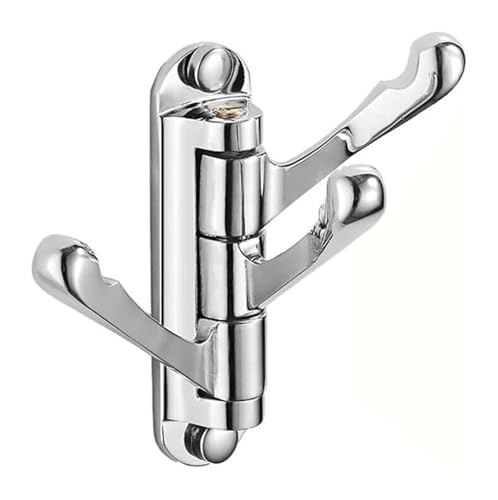 DETPWVWB Wandmontierter Kleiderhaken, Aufhängehaken, Drehbare, robuste Schraube in kleinem, wasserdichtem Metall for Aufhängen in der Küche(Chrome) von DETPWVWB