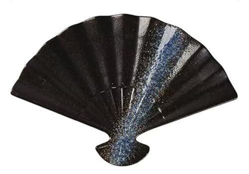 Fächerförmiger Essteller im Retro-Stil, geeignet for Sushi, Sashimi und gegrilltes Fleisch – schwarz-weißes Geschirr, geeignet for den Familiengebrauch.(Blue Ice) von DETPWVWB