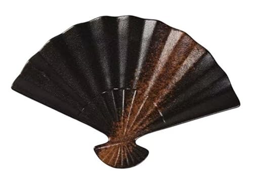 Fächerförmiger Essteller im Retro-Stil, geeignet for Sushi, Sashimi und gegrilltes Fleisch – schwarz-weißes Geschirr, geeignet for den Familiengebrauch.(Ink Cloud) von DETPWVWB