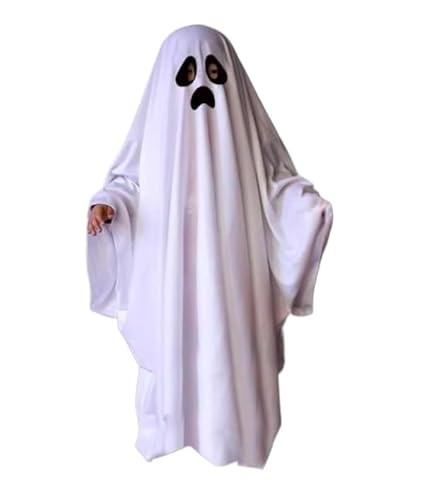 Gruseliges Geister-Kostüm für Halloween | Capes und Zubehör für Horror-Themen (A Smile, Kinder) von DETPWVWB