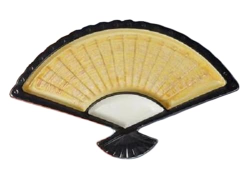 Kreativer Teigtaschenteller aus Keramik mit unterteilten Fächern for gedämpfte Teigtaschen, Sushi und Snacks(Yellow) von DETPWVWB