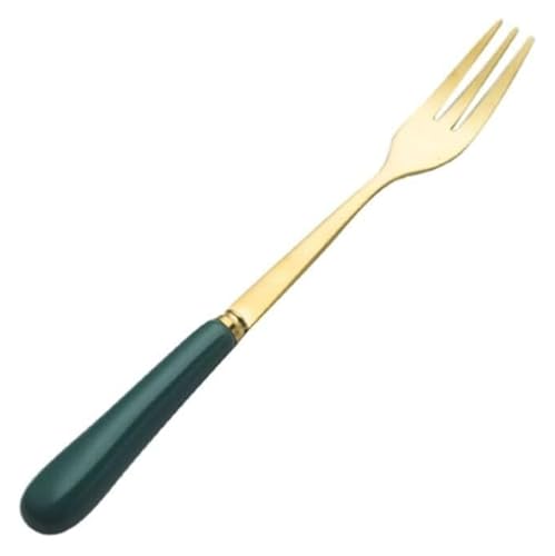 Reisebesteck-Set, Edelstahlmesser, Löffel und Gabe Besteckset mit Keramikgriff, hochglanzpoliert, Tafelgabel(Fruit Forks) von DETPWVWB