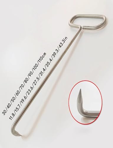 Robuster Edelstahlhaken for Anheben von Kanaldeckeln und Trampolinen | Langlebiges Deckelheberwerkzeug for den Außenbereich(Style 2,700mm/0.7m) von DETPWVWB