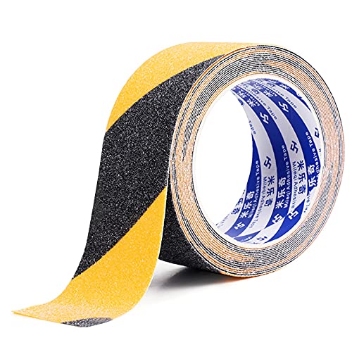 Rutschfestes Band, Absperrband, Anti-Rutsch-Sicherheitsband/Anti-Rutsch-Klebeband verhindert das Ausrutschen alter Männer und Kinder for Treppen, Stufen, Leitern, drinnen und draußen(Black+yellow,5CM* von DETPWVWB