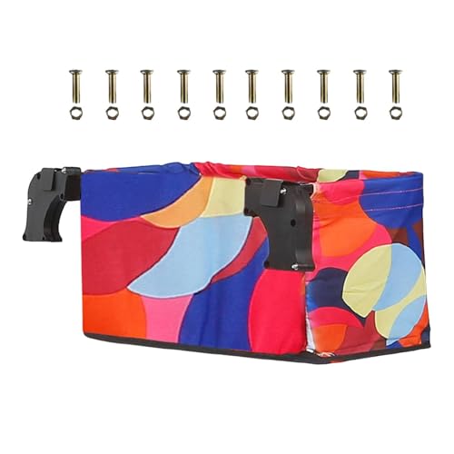 Tragbarer, zusammenklappbarer Wagen mit Hecktasche – praktischer Oxford-Stoffkorb for Garten, Picknick und Strand(Color Ball) von DETPWVWB