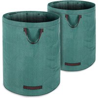 Gardebruk - Gartenabfallsack 2x280 Liter 50 kg Belastbarkeit doppelte Nähte 3 stabile Griffe robust abwaschbar Garten Rasensack Gartentasche Laubsack von GARDEBRUK