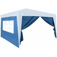 2x Seitenwände Pavillon Capri Faltpavillon Partyzelt Gartenzelt Seitenteile Wand blau von Deuba