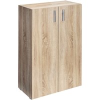 Casaria - Kommode mit 2 Türen Holz Modern höhenverstellbarer Einlegeboden Schlafzimmer Büro Flur Mehrzweckschrank Aktenschrank Schrank 3 Fächer mit von Casaria