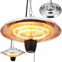 No Brand - Heizstrahler Deckenheizstrahler Infrarot 1500W IP24 2 Starke Halogen Heizstäbe Terrassenstrahler Terrassenheizer Elektro Elektrisch von NO BRAND