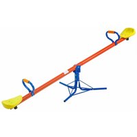 Spielwerk® Wippe für Kinder 70kg max 360° drehbar pulverbeschichtet gepolstert Haltegriffe Dämpfer Wippschaukel Gartenwippe Kinderwippe Schaukelwippe von Deuba