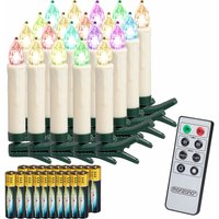 Led Weihnachtsbaumkerzen Kabellos Warmweiß Bunt 20er 30er 40er Set Batterie Timer Dimmbar Fernbedienung Christbaumkerzen Tannenbaumkerzen 20er / von monzana