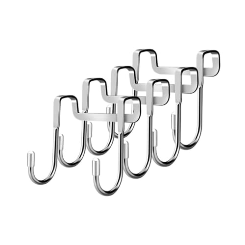 YUGSHNKFC 4pcs Edelstahl Stähle Haken Doppel S Förmiger Handtuch Aufbewahrungsbügel Praktische Küchen Und Badezimmerorganisation Werkzeugschublade Stange von DEUNRAA
