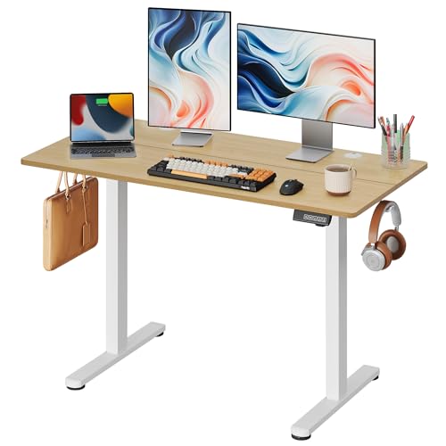 DEVAISE Höhenverstellbarer Schreibtisch 120x60 cm mit Leisemotor und Memory-Funktion für 3 Höhen, Sitz-Steh-Schreibtisch, Höhenverstellung 72–118 cm, Ergonomischer Computertisch für Büro,Farbe Eiche DEVAISE Höhenverstellbarer Schreibtisch 120x60 cm mit Leisemotor und Memory-Funktion für 3 Höhen, Sitz-Steh-Schreibtisch, Höhenverstellung 72–118 cm, Ergonomischer Computertisch für Büro,Farbe Eiche von DEVAISE
