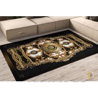 Opulenz Gold Teppich Barock Dekorativer in 3 Größen | 100337 von DEVARSHYetsy