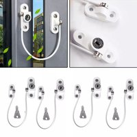 Devenirriche - 4 stücke Baby Sicherheitsschlösser Edelstahl Kinder Fenster Limiter Infant Sicherheit Schloss Kindersicher Verhindern Kinder von von DEVENIRRICHE