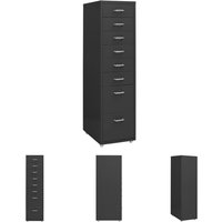 Devenirriche - The Living Store Aktenschrank mit Rollen Anthrazit 28x41x109 cm Metall - Aktenschränke - Anthrazit von DEVENIRRICHE