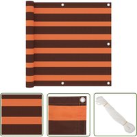 The Living Store Balkon-Sichtschutz Orange und Braun 90x300 cm Oxford-Gewebe - Balkon Sichtschutz - Windschutz - Wasserfest - uv Schutz - Oxford von DEVENIRRICHE