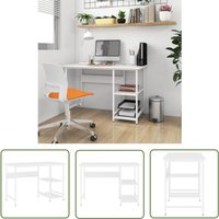 Devenirriche - The Living Store Computertisch Weiß 105x55x72 cm mdf und Metall - PC-Tisch - Schreibtisch - Weißer Schreibtisch - Moderner von DEVENIRRICHE