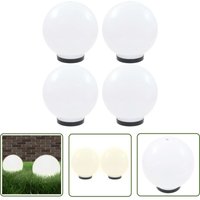 Devenirriche - The Living Store LED-Gartenleuchten 4 Stk. Kugelförmig 25 cm pmma - led Gartenleuchte - Outdoor Beleuchtung - Gartendeko - Kunststoff von DEVENIRRICHE