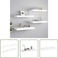 Devenirriche - The Living Store Schwebende Wandregale 4 Stk. Weiß 50x23x3,8cm mdf - Schwebendes Wandregal - Wand Regal - Weißes Wandregal Devenirriche - The Living Store Schwebende Wandregale 4 Stk. Weiß 50x23x3,8cm mdf - Schwebendes Wandregal - Wand Regal - Weißes Wandregal von DEVENIRRICHE