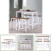The Living Store Bartisch- und Hocker-Set 5-tlg. Massivholz - Bartisch - Barhocker - Wohnzimmer Dekoration - Massivholzmöbel - Essbereich The Living Store Bartisch- und Hocker-Set 5-tlg. Massivholz - Bartisch - Barhocker - Wohnzimmer Dekoration - Massivholzmöbel - Essbereich von DEVENIRRICHE