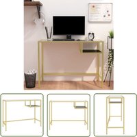 The Living Store Computertisch Transparent 100x36x74 cm Hartglas - PC-Tisch - Glastisch - Schreibtisch - Moderner Schreibtisch - Industrieller Stil von DEVENIRRICHE