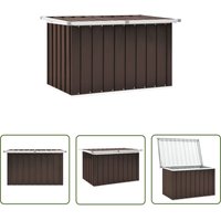 The Living Store Gartenbox Braun 109x67x65 cm - Gartenbox - Stahltrennwand - Auflagenbox - Gartendekoration - Gartenmöbel von DEVENIRRICHE