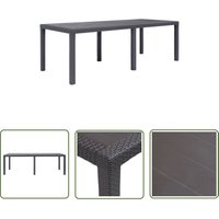 Devenirriche - The Living Store Gartentisch Braun 220x90x72 cm Kunststoff Rattan-Optik - Gartentisch - Esstisch - Rattan Optik - Kunststoffe Möbel Devenirriche - The Living Store Gartentisch Braun 220x90x72 cm Kunststoff Rattan-Optik - Gartentisch - Esstisch - Rattan Optik - Kunststoffe Möbel von DEVENIRRICHE