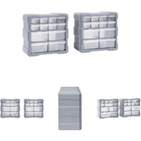 The Living Store Multi-Schubladen-Organizer 2 Stk. 12 Schubladen 26,5x16x26 cm - Werkzeugkästen von DEVENIRRICHE