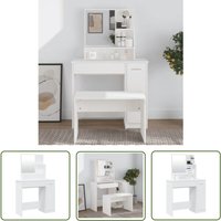 The Living Store Schminktisch mit Spiegel Weiß 86,5x35x136 cm - Schminktisch - Kosmetikschrank - Badezimmermöbel - Spiegelkommode - Weiße Kommode The Living Store Schminktisch mit Spiegel Weiß 86,5x35x136 cm - Schminktisch - Kosmetikschrank - Badezimmermöbel - Spiegelkommode - Weiße Kommode von DEVENIRRICHE