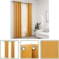 The Living Store Verdunkelungsvorhänge Ösen Leinenoptik 2 Stk. Gelb 140x225 cm - Verdunkelungsvorhänge - Leinenlook - Gelbe Vorhänge The Living Store Verdunkelungsvorhänge Ösen Leinenoptik 2 Stk. Gelb 140x225 cm - Verdunkelungsvorhänge - Leinenlook - Gelbe Vorhänge von DEVENIRRICHE